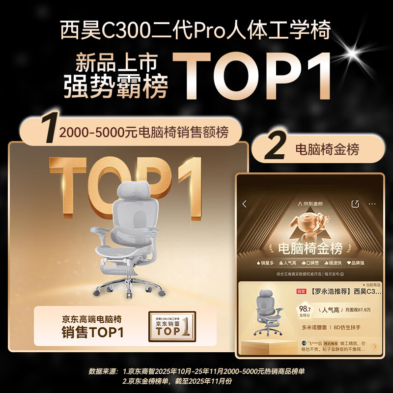 西昊C300二代Pro人体工学椅细节图1