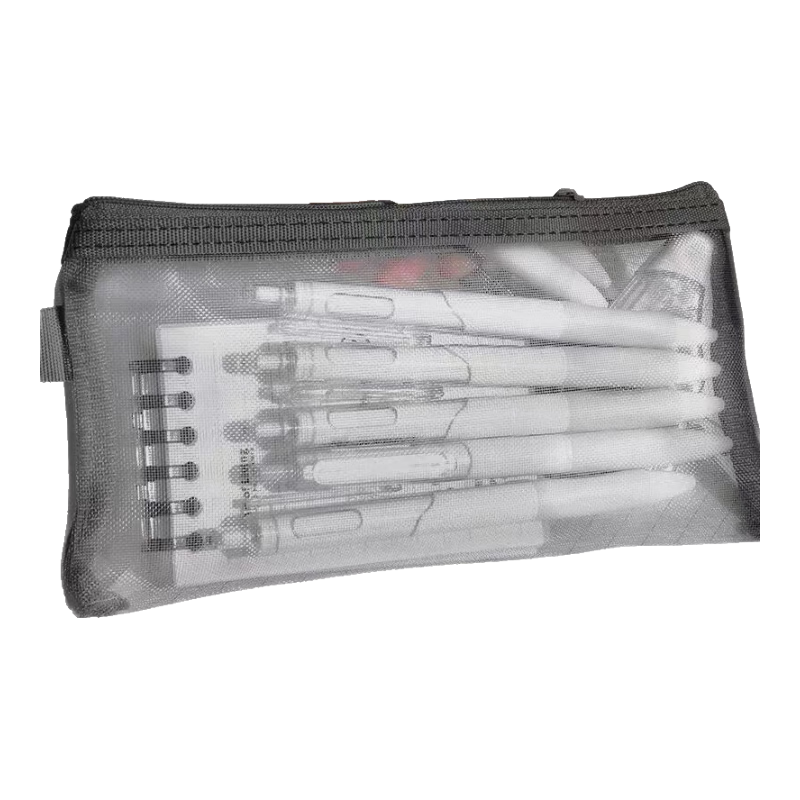 【京东快递】文具透明网纱笔袋 考试专用袋文具袋文具盒便携可带入考场中高考 随机色【1个装】
