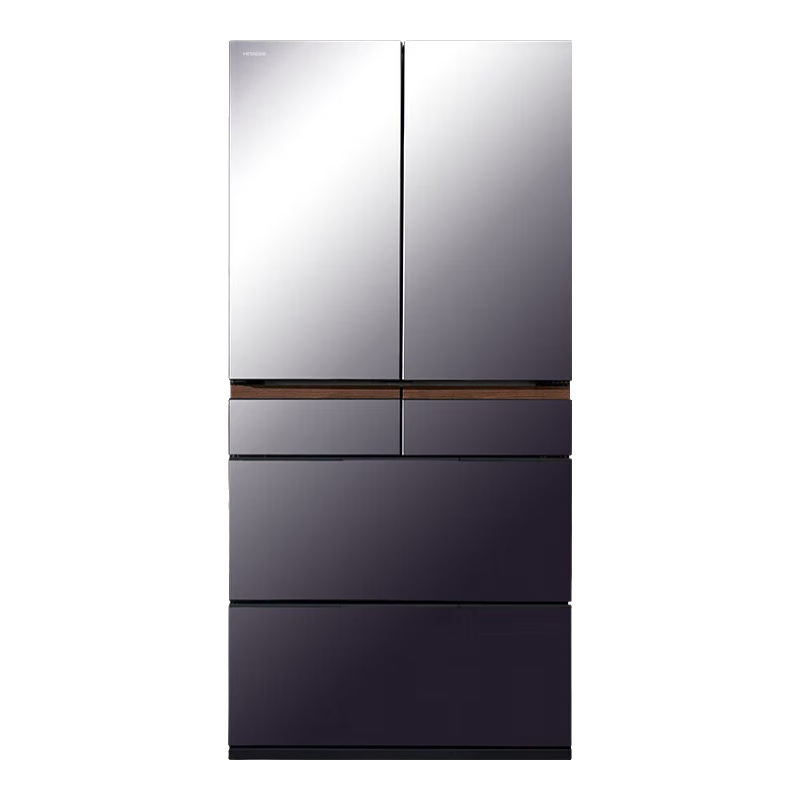 日立（HITACHI）670L法式多門冰箱日本原裝進(jìn)口超大容量超薄旗艦機(jī)真空保鮮自動(dòng)制冰休眠保鮮 R-GW670TC國(guó)家補(bǔ)貼 【超薄旗艦機(jī)·雙循環(huán)】水晶鏡