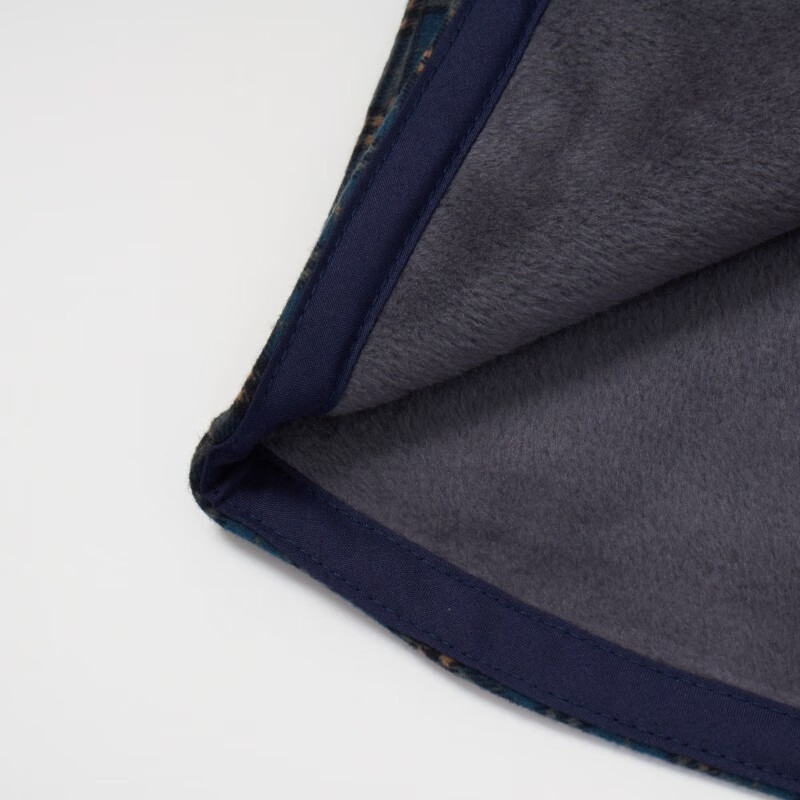 保罗·彼得（PAULO PEDRO）专柜同款 男士简约百搭日常舒适加绒格子衬衫MMCD58700 兰色 3XL (190) 180-200斤