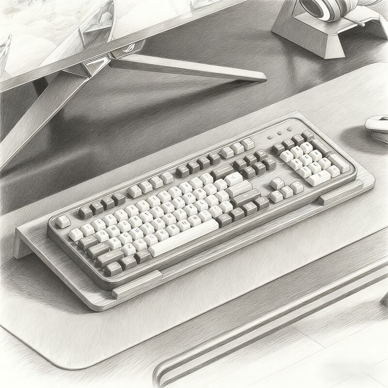 尔思家键盘托架增高支架办公室电脑倾斜桌面机械键盘垫电脑配件置物架 胡桃色小号【进口实木】