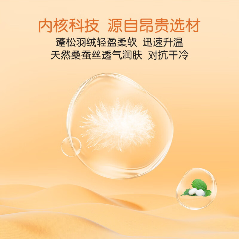 猫人（MiiOW）男女士保暖内衣男女秋冬羽绒蚕丝5A抗菌秋衣秋裤情侣修身打底套装 丁香粉-女款 （羽绒蚕丝） L （建议100-120斤）