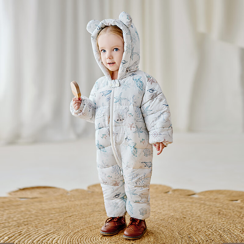 ELLE BABY秋冬加厚保暖宝宝棉袄绵柔亲肤上衣儿童棉服男童女童外套棉服外套 独角兽之旅 80