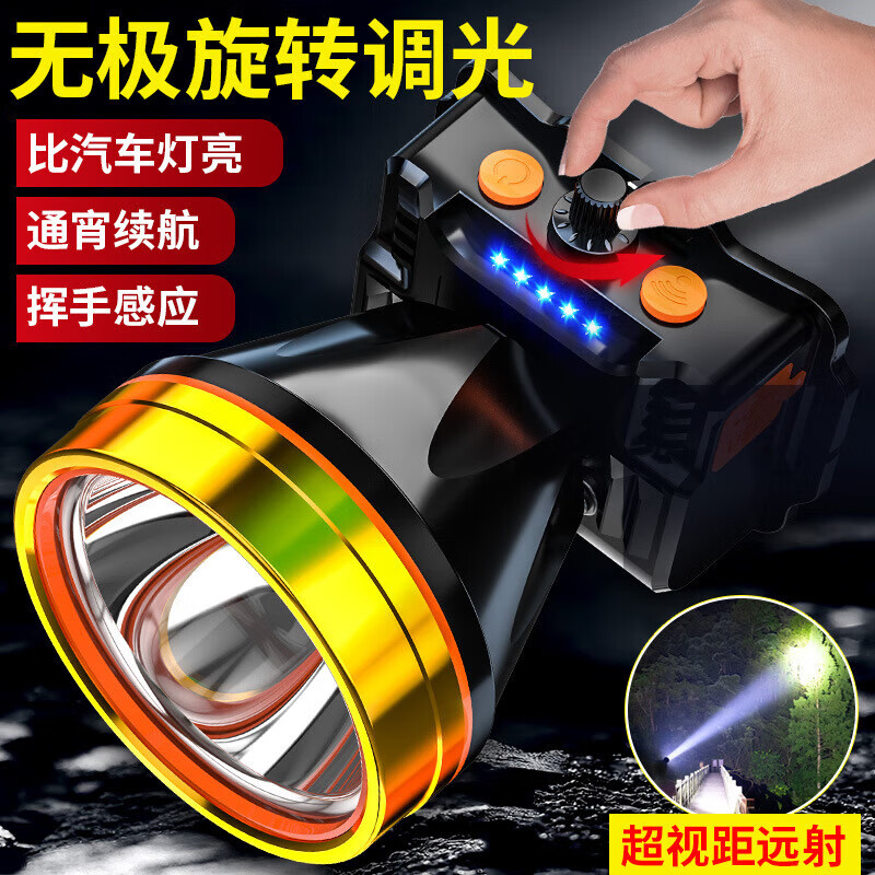 SHENYU2026新款神鱼（SHENYU）感应头灯强光超长续航可充电远射头戴式夜 可感应39800w 充电宝+电显