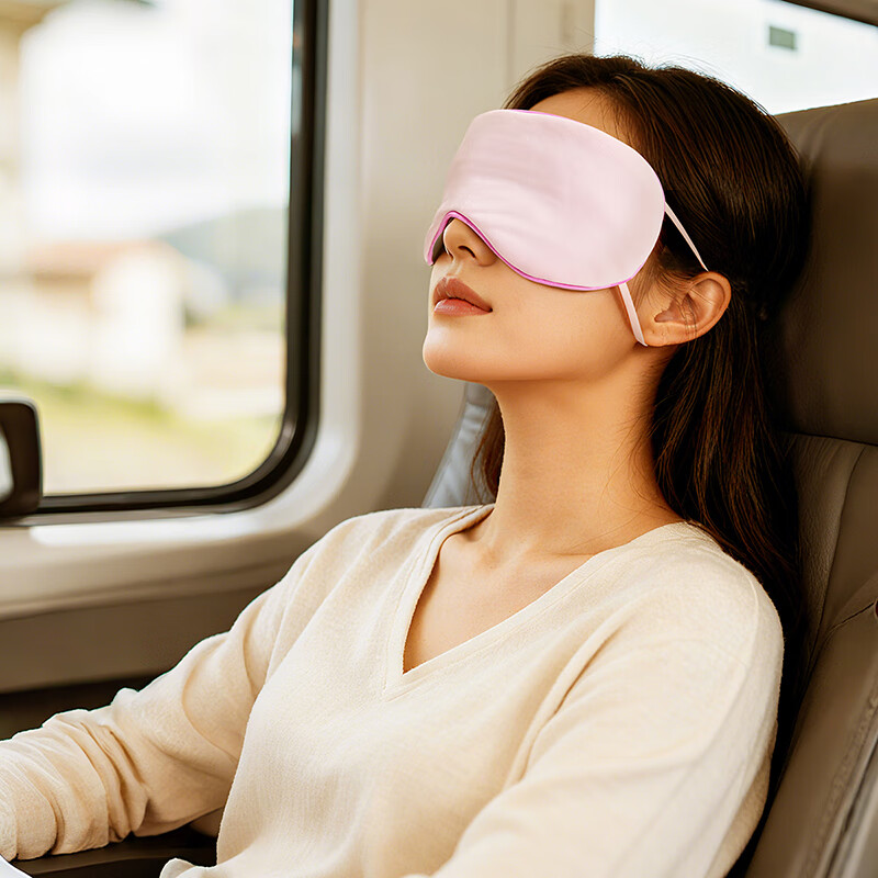 YIPINU【7A抗菌】眼罩睡觉专用遮光男女挂耳式居家旅行办公午睡遮光眼罩 蓝色-温凉双面-0压感-7A抗菌遮光眼罩 均码-轻柔弹力 挂不勒耳