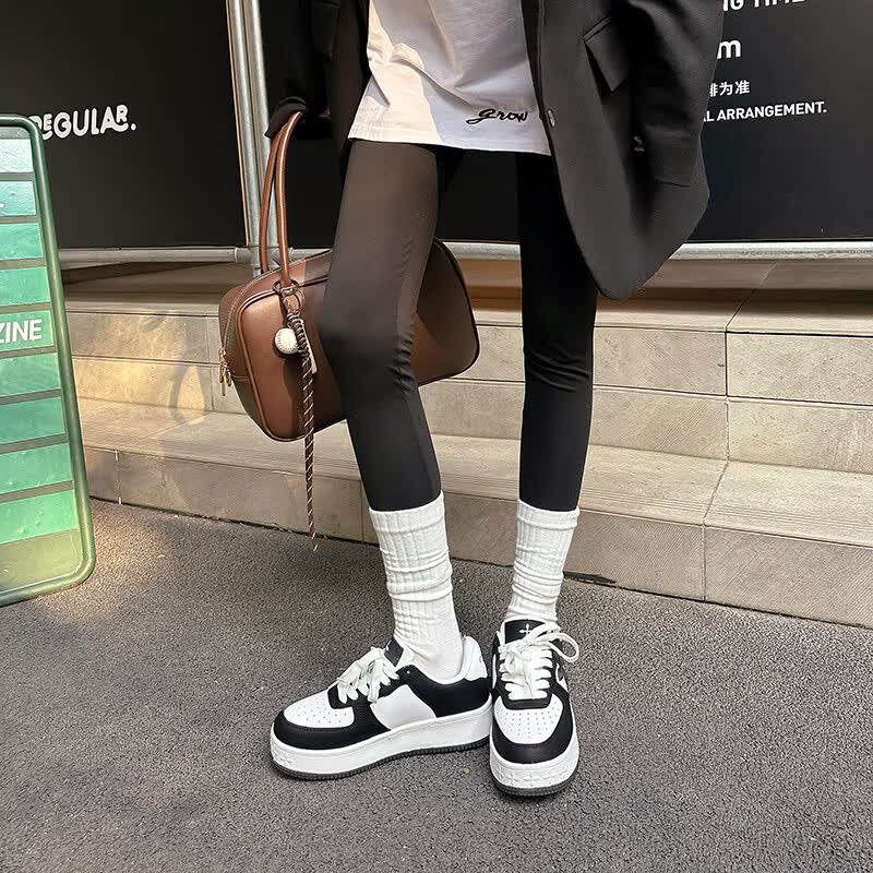 DARSII香港达斯春季新款情侣小白鞋百搭舒适防滑耐磨低帮休闲运动板鞋男 美式黑 40