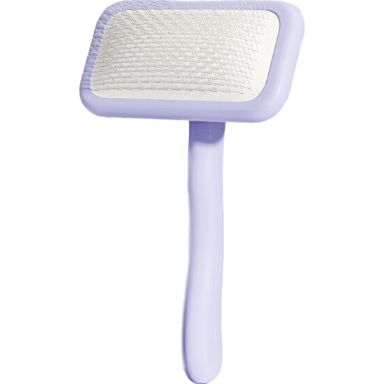 专业美容拉毛梳方头梳子宠物毛刷狗毛猫咪针梳神器宠物清洁用品 香芋紫-S 方头拉毛梳