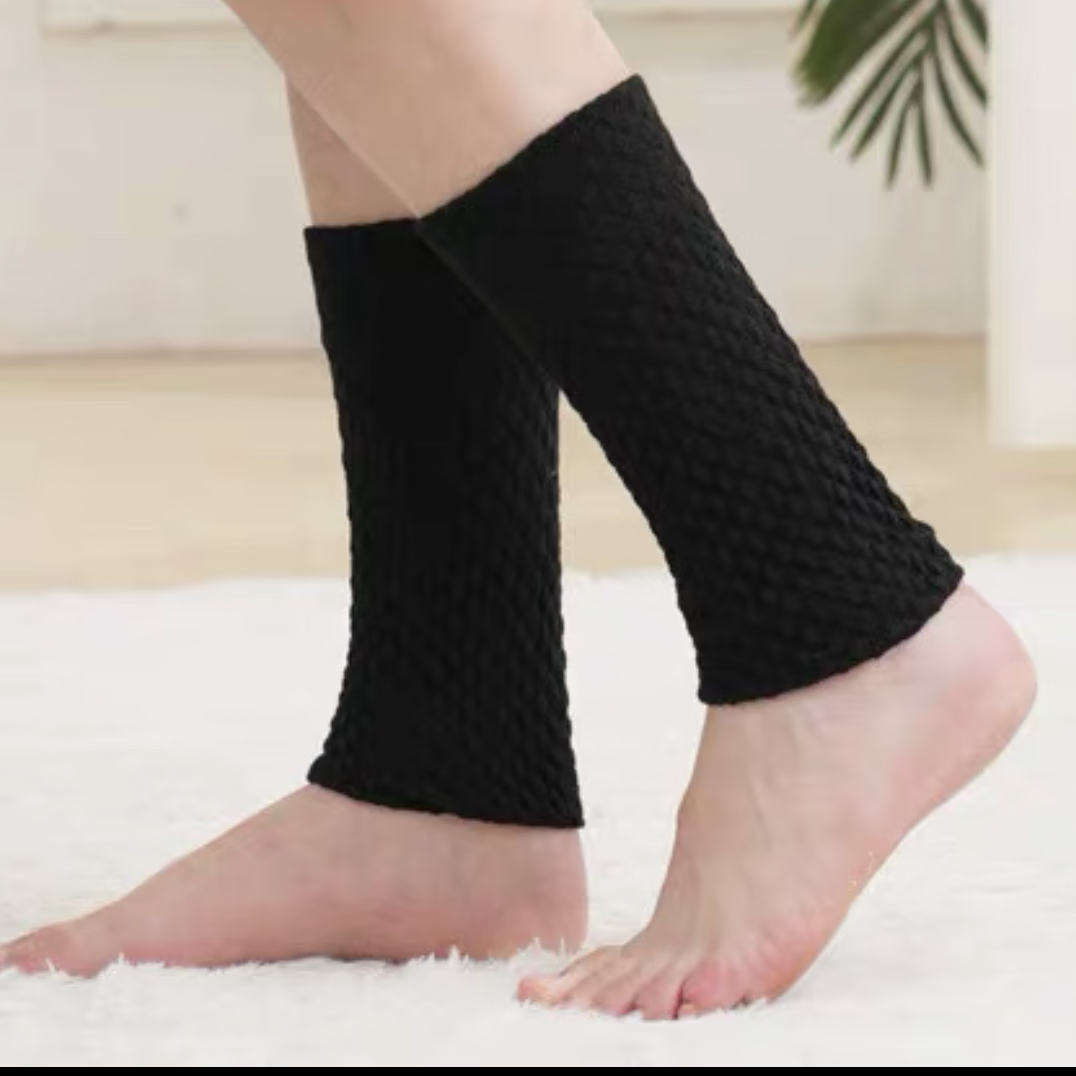常为者秋冬保暖护脚踝护小腿袜套男女护脚脖脚腕空调房防寒运动骑车防风 一双黑色