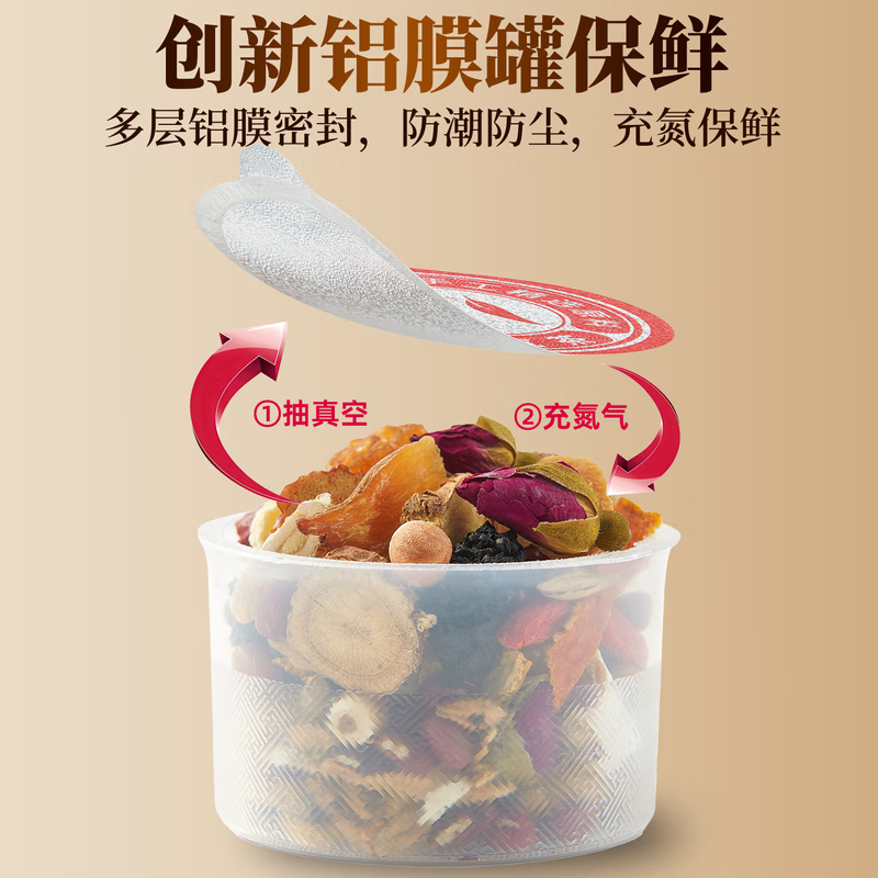 杞硕红参玫瑰元气茶10罐气血养生茶玫瑰花茶礼盒女士茶包 红参玫瑰茶元气10罐装