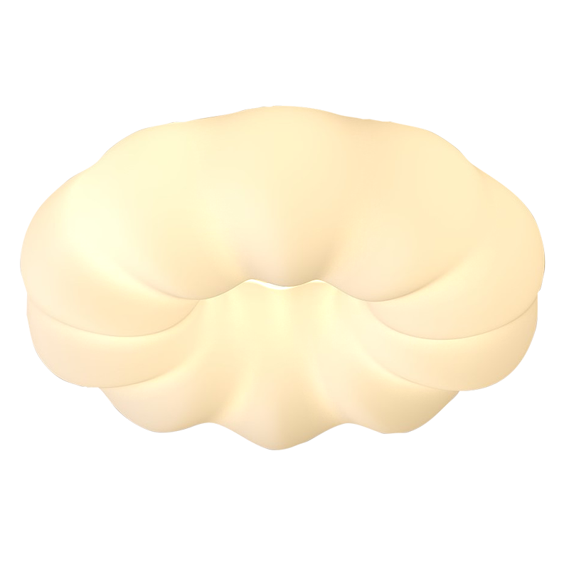 惠普卧室云朵led吸顶灯奶油风南瓜房间儿童房普瑞护眼中山灯具包安装