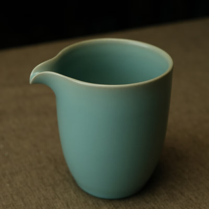 汝誉天下汝窑茶杯公道杯直口公杯清凉寺汝瓷汝州纯手工天青冰裂纹开片 清风公杯(清凉寺汝官窑)
