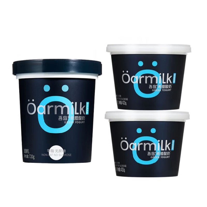 OarmiLk吾岛希腊酸奶720g*1桶420g*2桶0蔗糖0代糖0乳糖0脂肪低 希腊0脂720g1桶+希腊0脂420g2桶