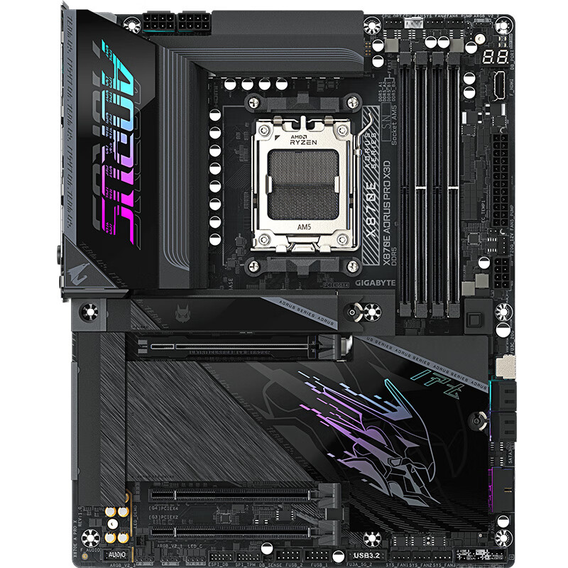 技嘉(GIGABYTE)X870E AORUS PRO X3D WIFI7 电竞雕主板DDR5支持AMD CPU AM5 9700X 9950X 9900X 9600X