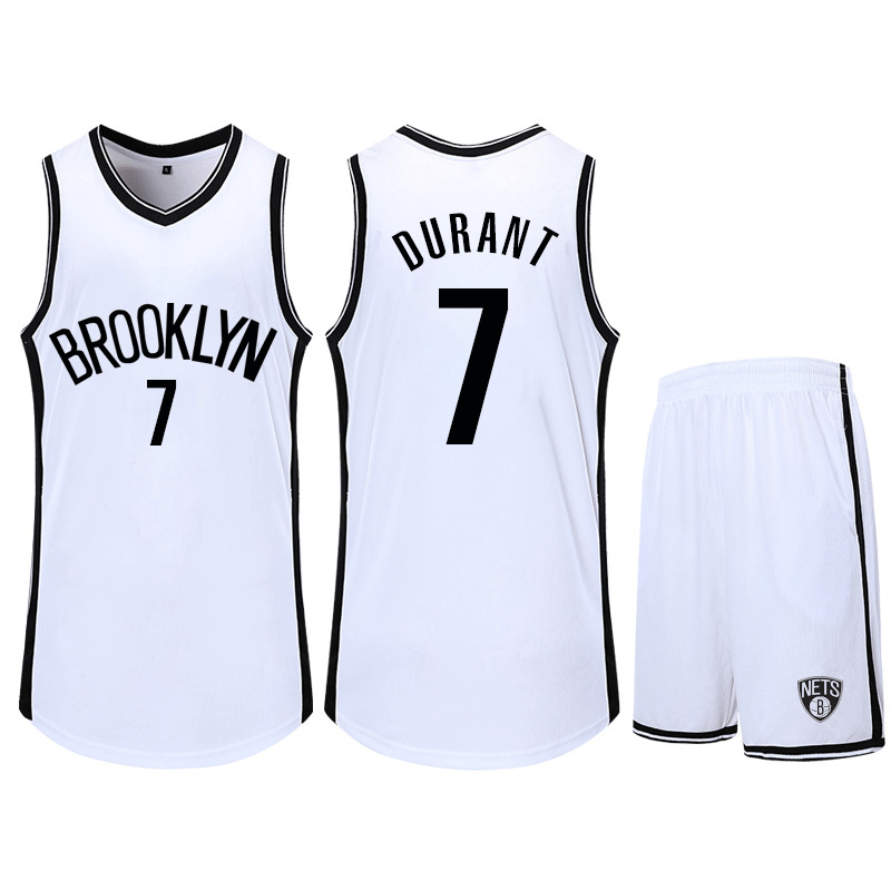 锐镖篮球服套装男定制篮网球衣网队布鲁克林篮球服diy训练服套装印号