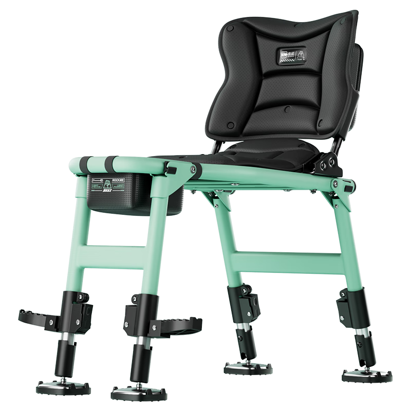 本諾頑石U型釣椅野釣便攜折疊全地形騎士釣椅多功能人體工學釣魚椅子 標準【背包+540拐角配件3件】