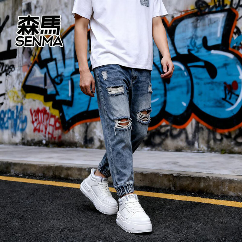 森馬男士新款高帮休闲运动鞋百搭时尚潮流款板鞋 白色【加绒】 42