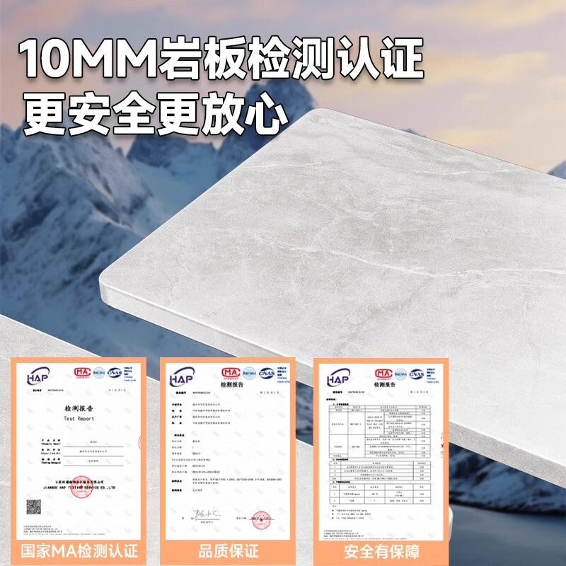 美厨物语厨房置物架落地餐边柜橱柜收纳柜厨柜储物柜子碗柜微波炉烤箱架子 【豪华配件】岩板款*灰6层120长