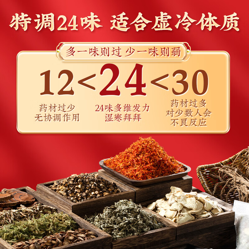 北京同仁堂艾草足浴包二十四味泡脚中药包祛湿驱寒草本泡脚包足浴包 【1袋体验装】(30g*30包)/袋