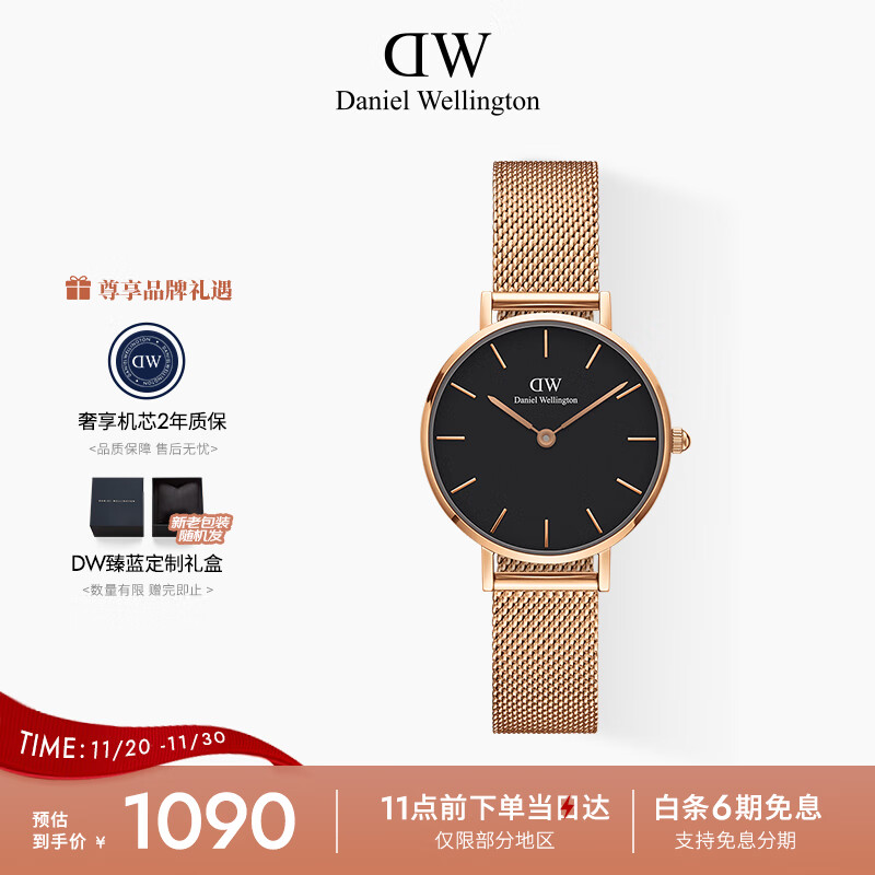 丹尼尔惠灵顿（DanielWellington）DW手表女表时尚潮流女士手表欧美表送女友节日礼物DW00100217