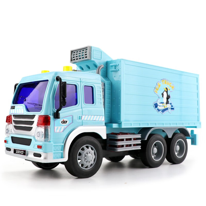 大号工程车玩具冷冻车冷藏车男孩子3-6岁儿童玩具车模型小汽车生日礼物 大号冷冻车W300A
