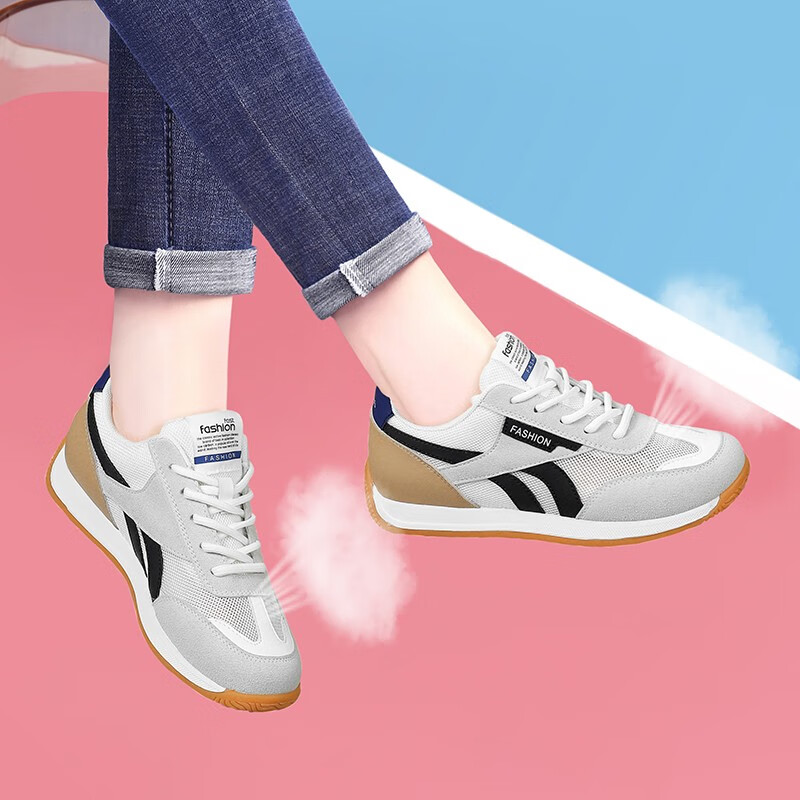 盾狐休闲鞋女新款女鞋时尚阿甘鞋女百搭鞋子女舒适运动鞋旅游鞋妈妈鞋