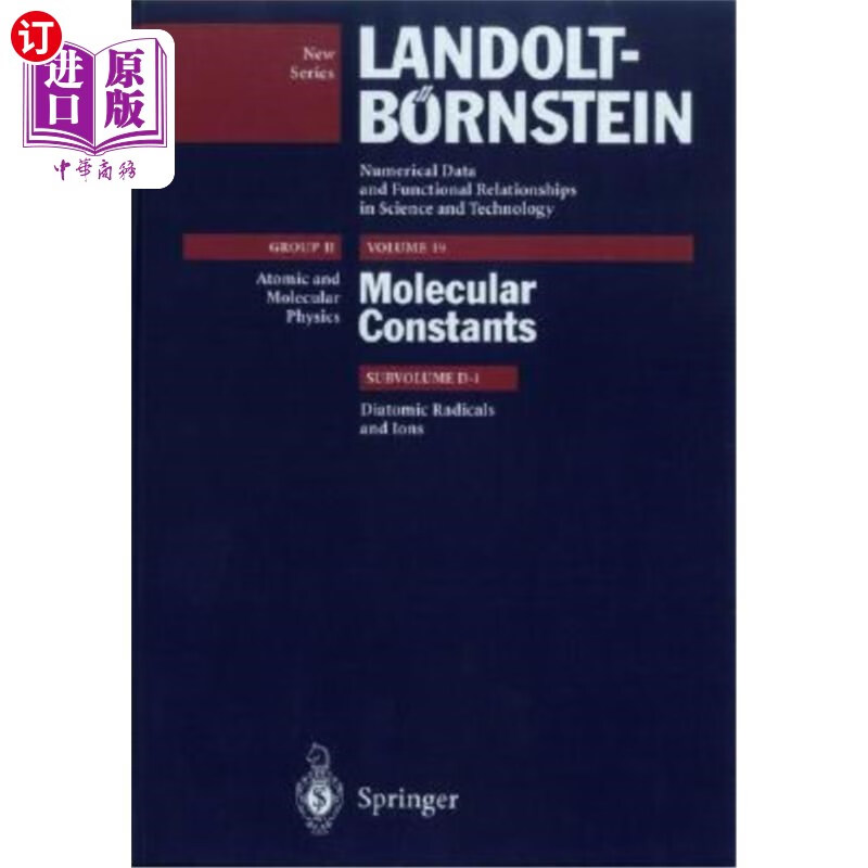 海外直订diatomic radicals and ions 双原子自由基和离子