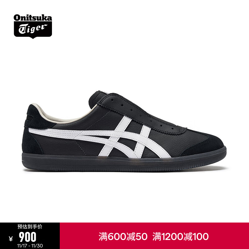 Onitsuka Tiger鬼塚虎德训懒人鞋男女 懒人运动休闲鞋TOKUTEN SLIP-ON 黑色 42