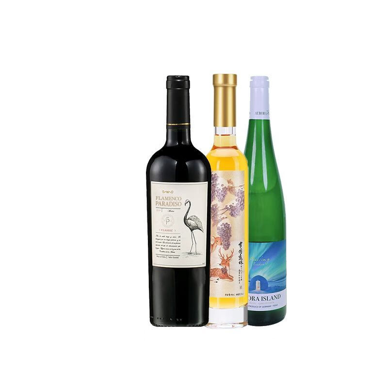 醉鵝娘白鳥梅洛干紅雪國森林冰酒極光之島雷司令葡萄酒 【3瓶】干紅+冰酒+干白