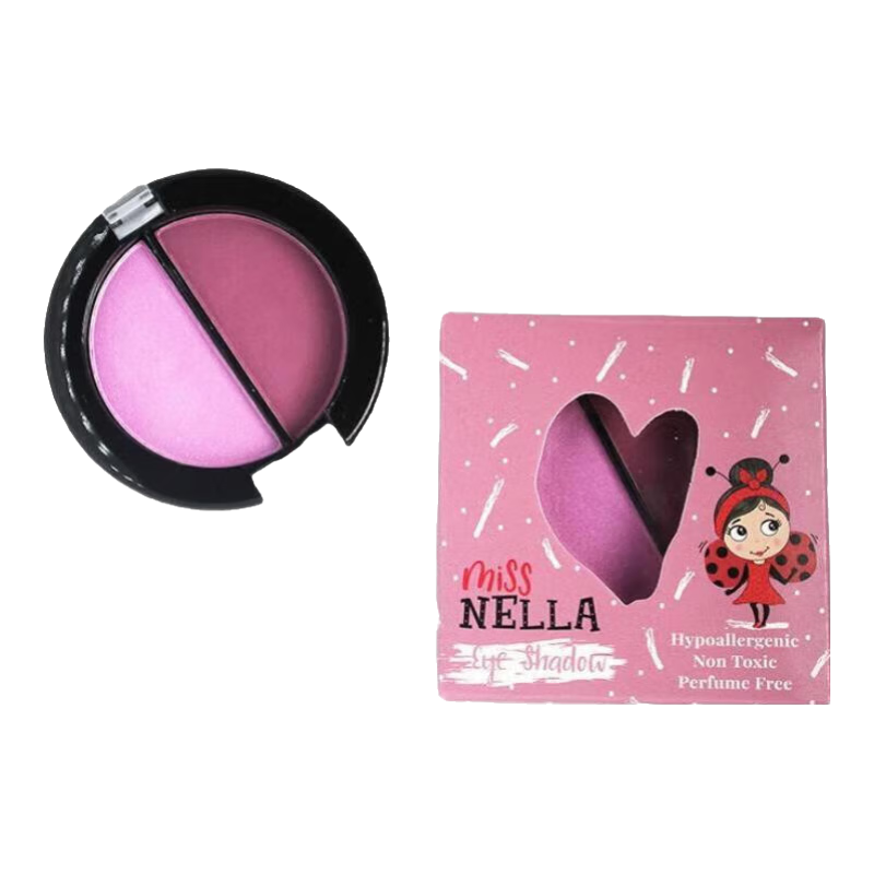 MISS NELLA儿童指甲油化妆品套装礼盒 小女孩元旦新年生日礼物 演出舞台彩妆 套餐B(指甲油礼盒+腮红眼影口红)