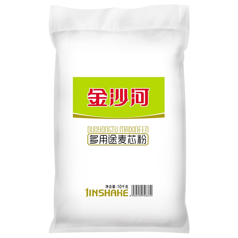 金沙河面粉 多用途麦芯小麦粉  馒头 包子 饺子多用中筋面粉 10kg怎么看?