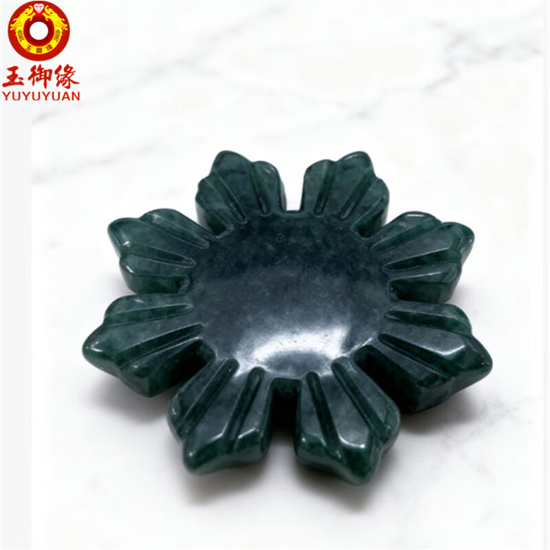 玉御缘【浪漫】天然缅甸A货翡翠雪花吊坠豆种玉石挂件女男玉坠玉器证书