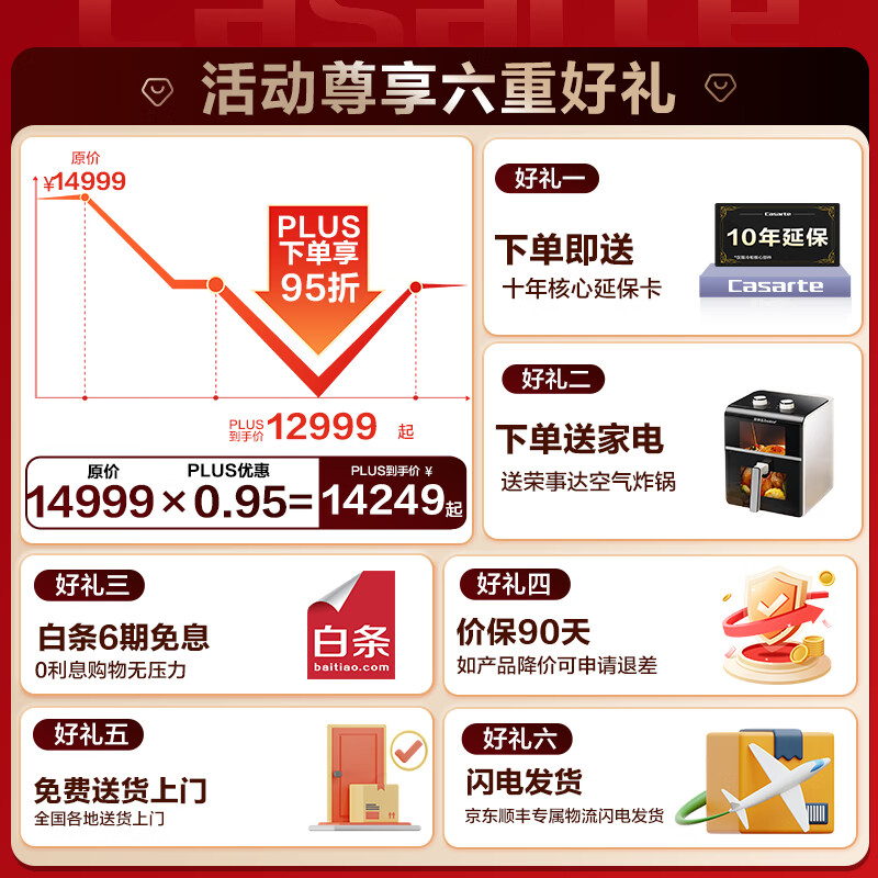 卡萨帝(Casarte)恒温酒柜零嵌入式红酒柜大容量风冷无霜恒温恒湿柜家用别墅办公室超薄款冷藏洋酒柜香槟柜葡萄酒柜 曜石黑|自由嵌入|全域保湿|温湿精控 450升
