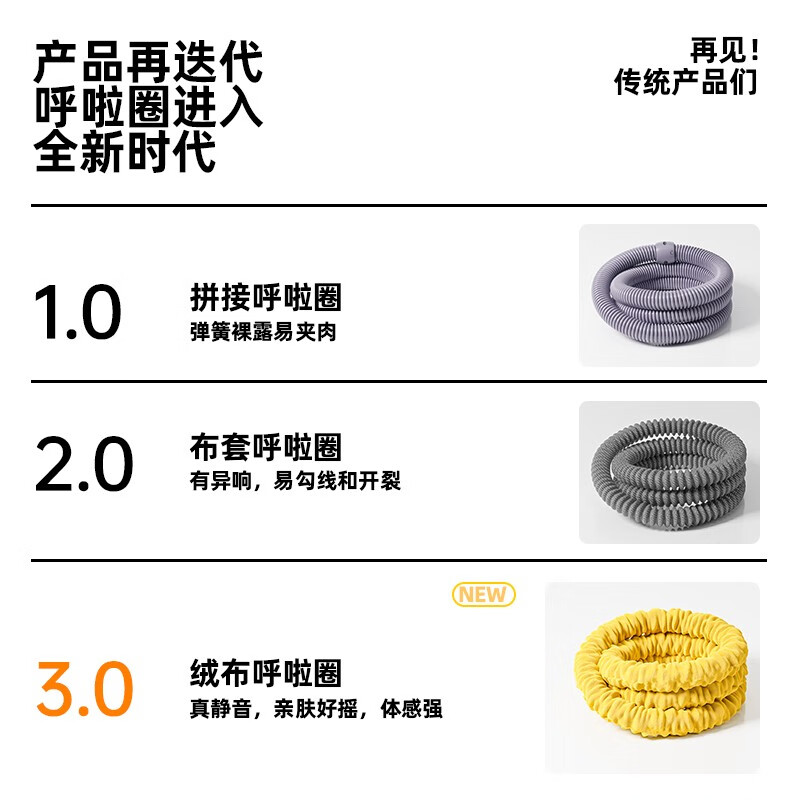煦凛软呼啦圈女瘦身肚子减肥专用成人毛绒款神器5斤弹簧燃脂 【4斤进阶款】云烟紫