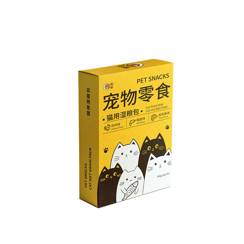 贡宠猫咪零食猫条肥腮宠物零食猫罐头猫咪湿粮包20支盒成幼猫零食批发 鸡肉味【300g/盒】