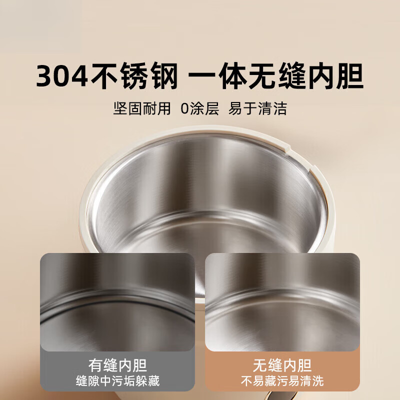 SEBAMHO 香巴赫德国煮蛋器自动断电家用小型烹饪机煮鸡蛋机神器2025新款蒸蛋器 双层 蒸笼款【一键溏心蛋-304无缝内胆-预约定时】