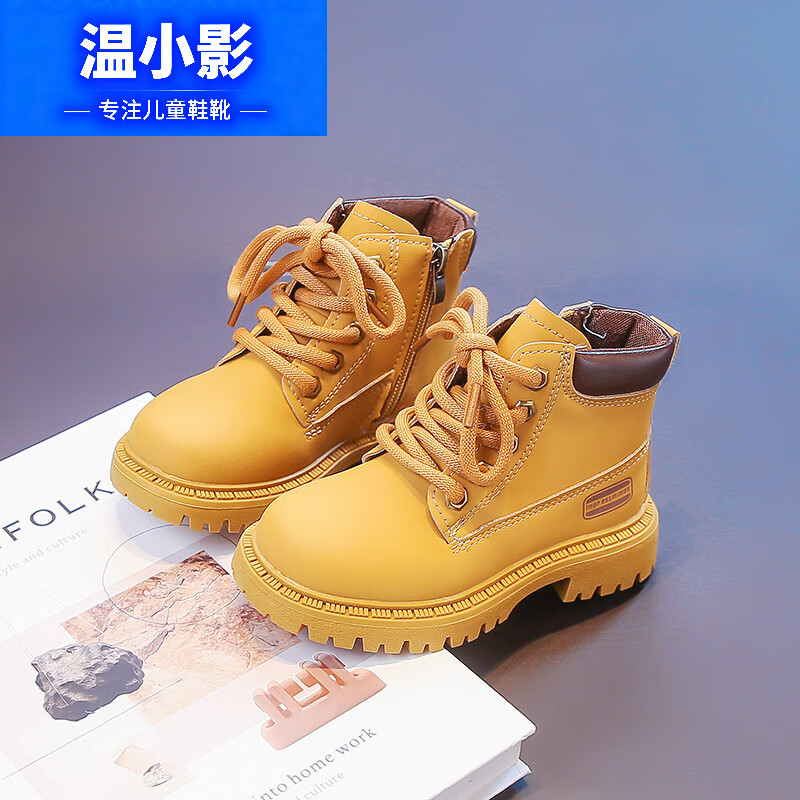 ��СӰ��HELLO YING����ͯ����ѥŮͯ���ѥ2025�ﶬ�¿���ԭ�к���ͯѥ�ӵ�ѥ ��ɫ��ѥA-85 28 �ڳ�17.2cm