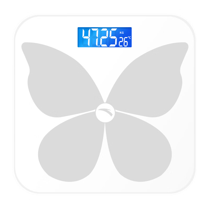 安踏体重秤精准高精度家用健康电子秤小型人体秤女生宿舍专业充电减肥 蝴蝶-体重秤-电池款