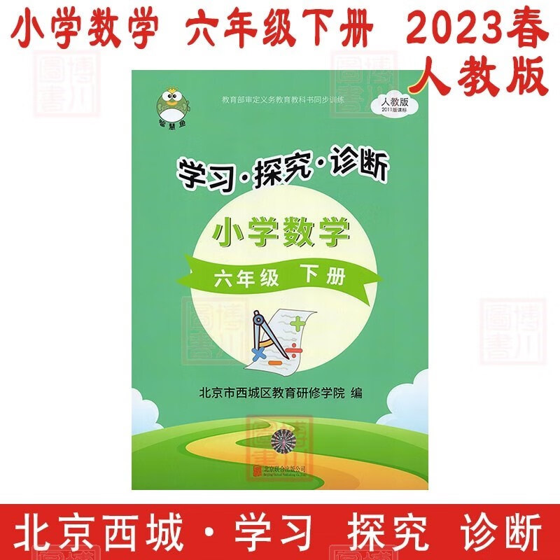 现货2023版23春学习探究诊断 小学数学 6年级六年级下册六下 人教版 北京西城学探诊智慧鱼单元指导练习形成性练习目标测试
