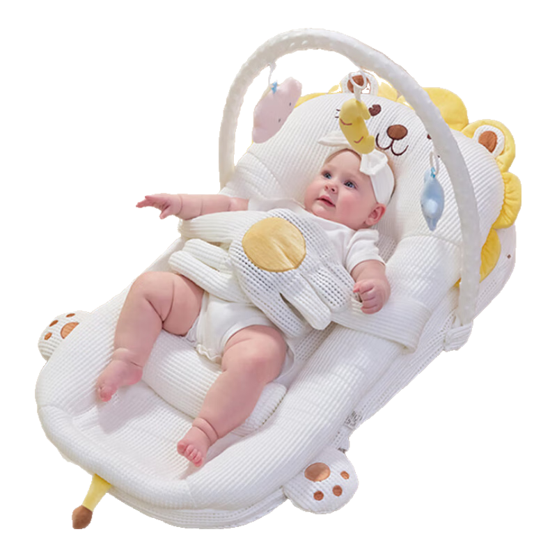 樂韻寶嬰兒床中床斜坡枕墊防吐奶溢奶嗆奶枕頭新生兒安撫枕躺喂奶神器 