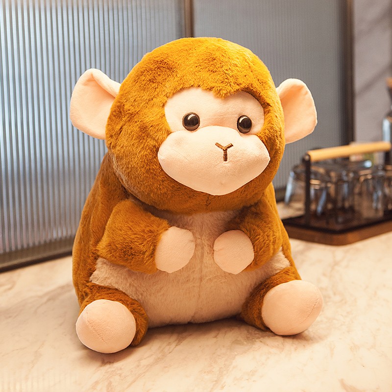 小白兔子公仔毛绒玩具玩偶女孩陪睡觉抱枕布娃娃孩子女生礼物 胖猴子