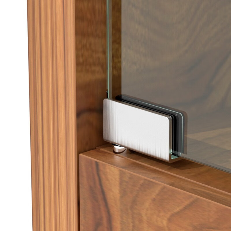 莱瑟不锈钢玻璃门铰链 酒柜展示柜转轴吊柜橱窗玻璃门夹 上下铰链