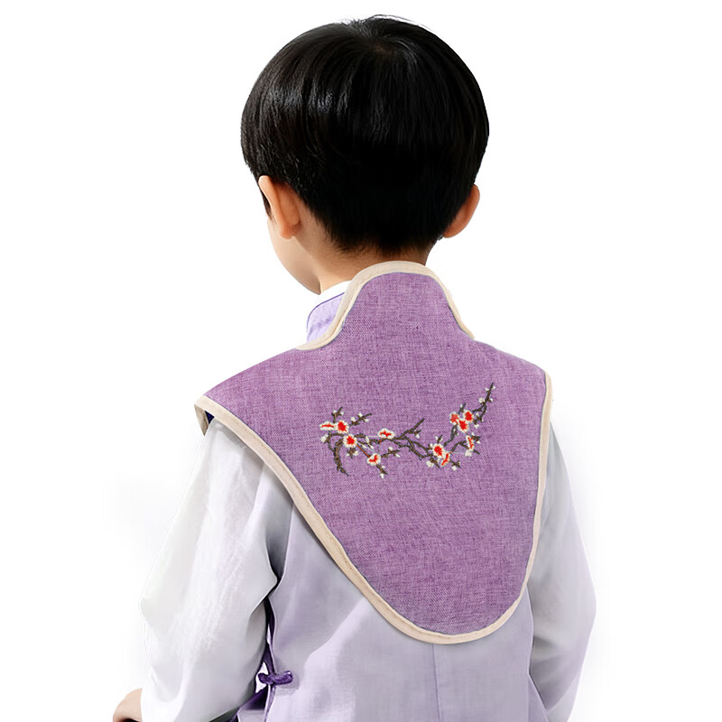 荆王御艾儿童海盐护肩热敷包电加热理疗袋肩颈披肩腰腹部背部保暖秋冬养生 儿童海盐护肩热敷包【紫色刺绣款】