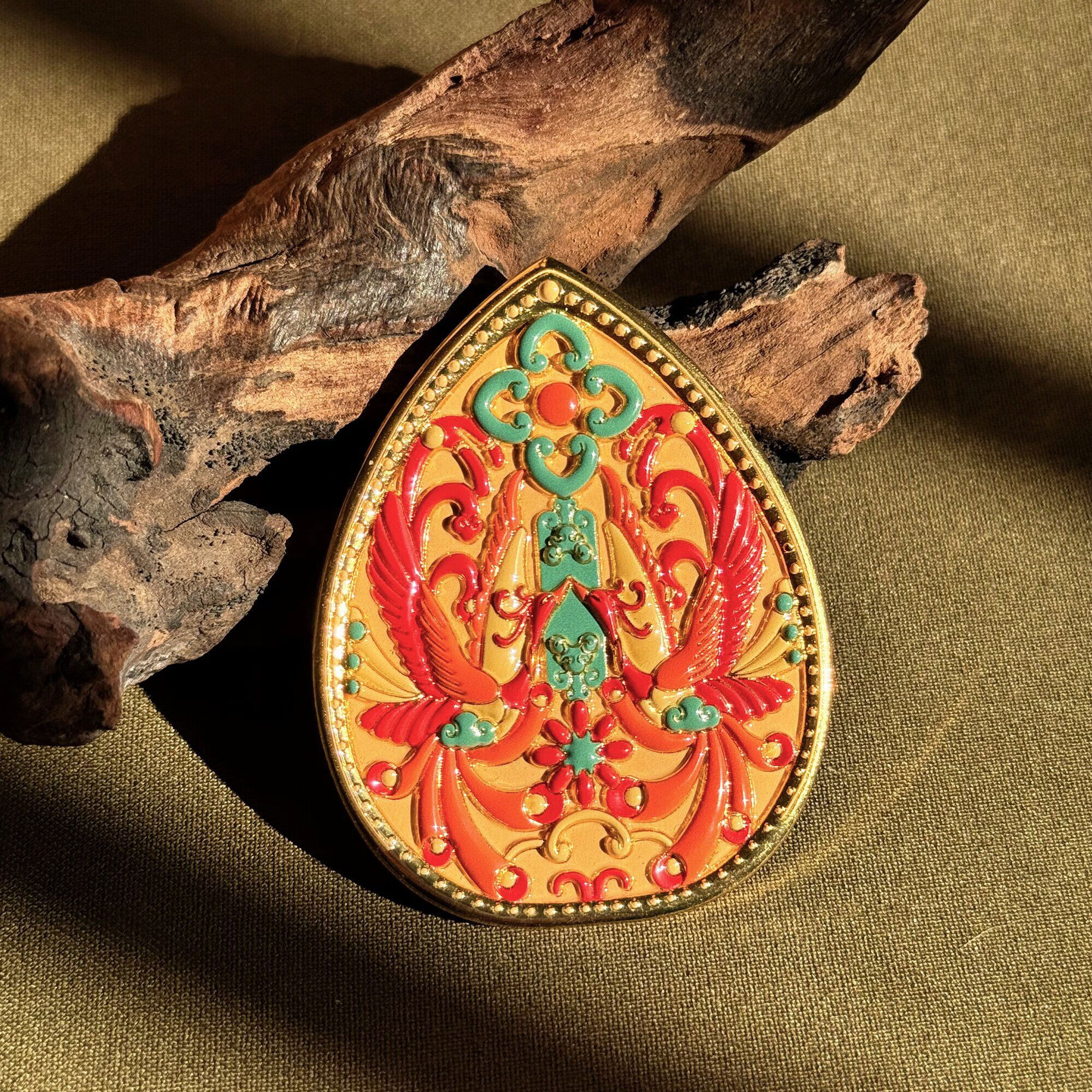 南京博物馆文创有凤来仪冰箱贴金属浮雕大明服饰霞帔国风创意南京 有凤来仪