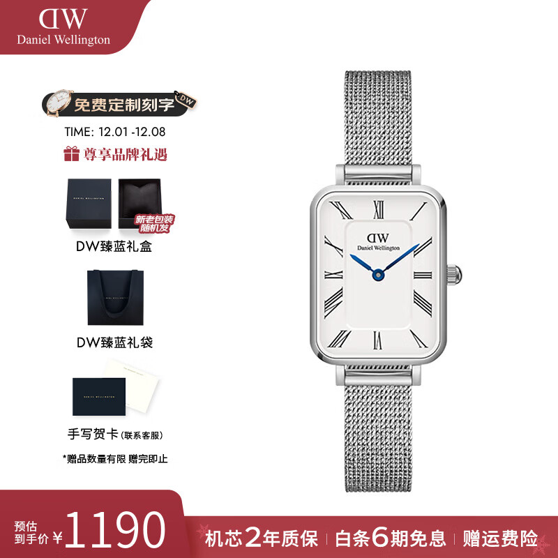 丹尼尔惠灵顿（DanielWellington）DW手表女小蓝针复古方表女士手表欧美腕表 七夕情人节礼物送女友 DW00