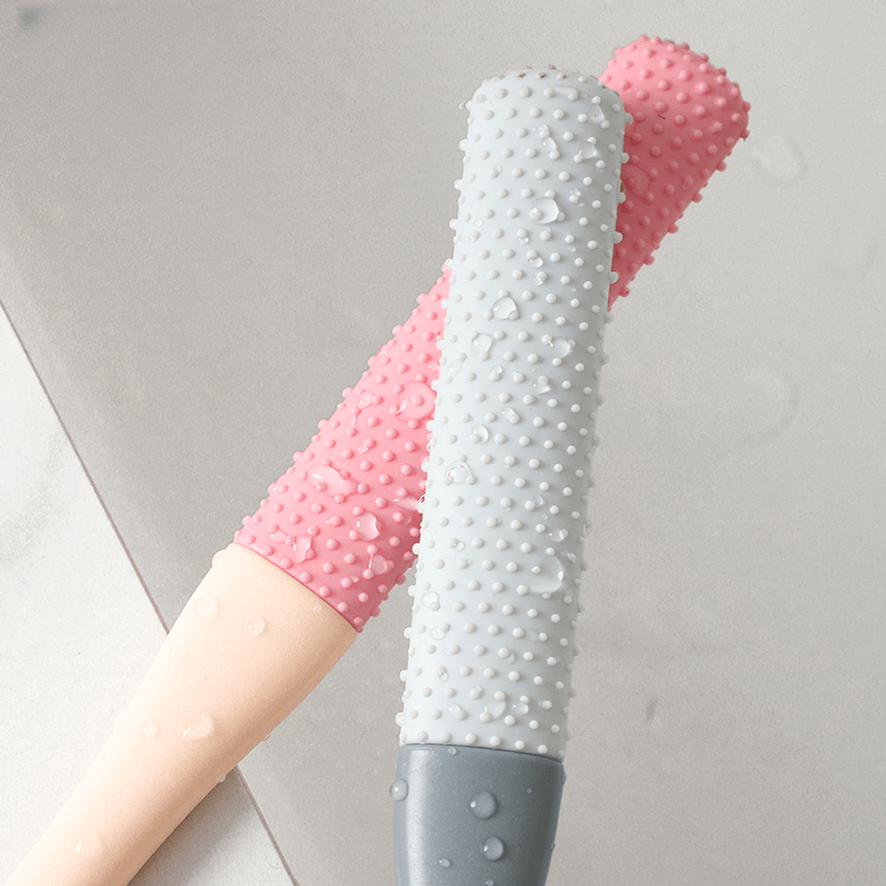 兮儿洗脚刷长柄刷子清洁刷脚脚趾缝清洗刷搓脚磨脚石足部清洁洗脚去污 【灰色】止痒刷