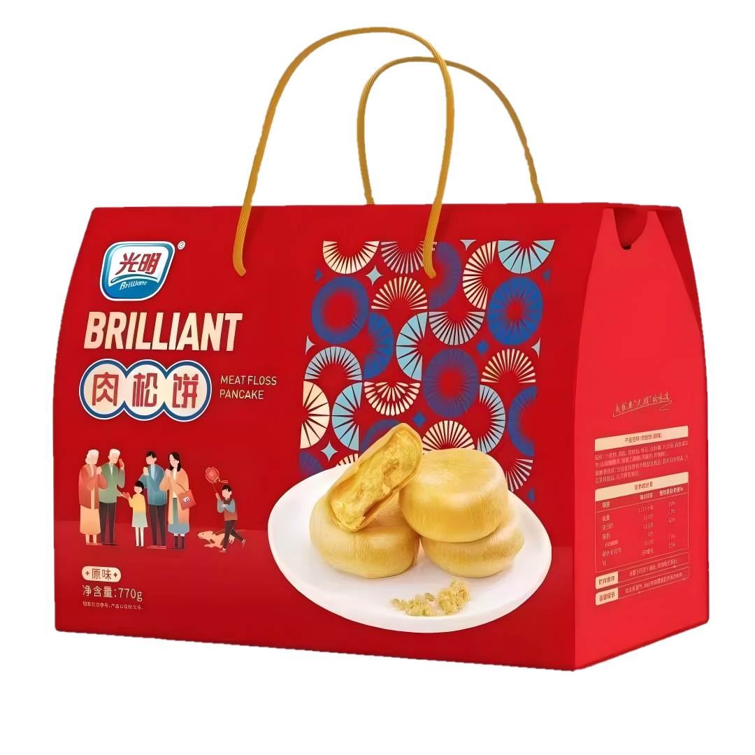 光明肉松饼（原味）礼盒装 770g 年货节送礼伴手礼夹心吐司糕点大包装