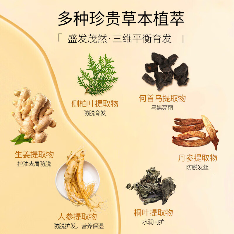 霸王毛囊滋养原液强根健发头皮营养液何首乌侧柏叶固发精华液护发养发 育发液60mlx3瓶