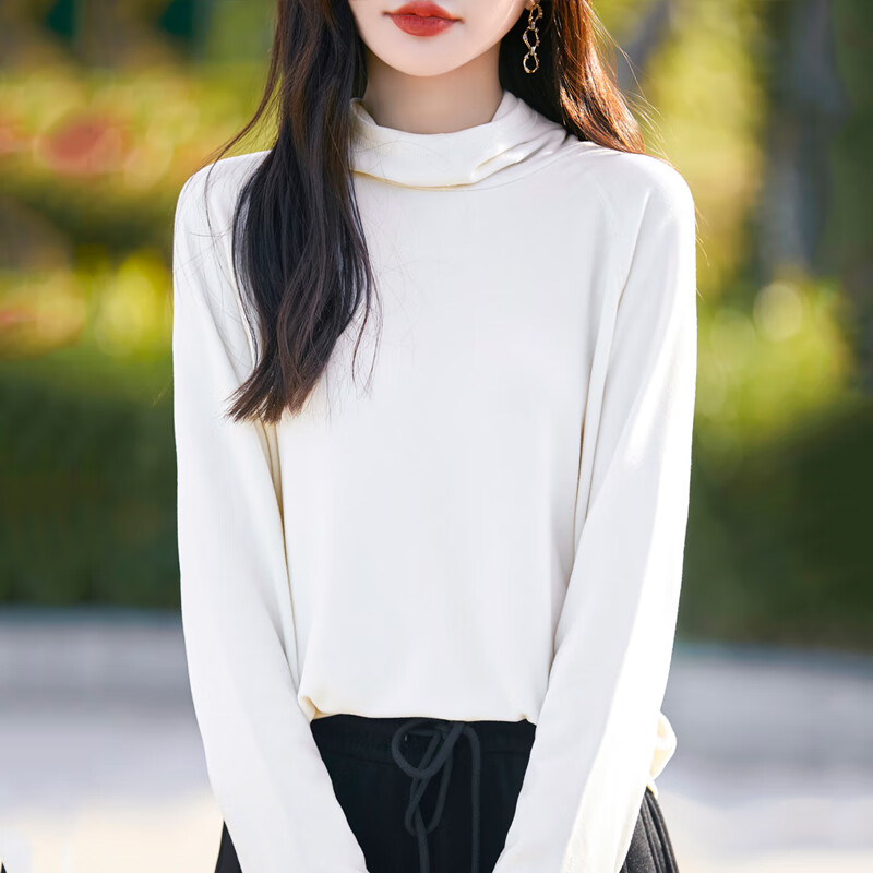 EMZ鄂尔多斯2025年春秋冬新款秋冬加厚德绒堆堆圆领休闲减龄帽衫套头 安可拉红 安可拉红 M 码收藏加购有礼