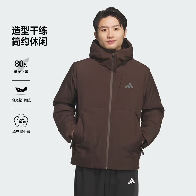 ADIDAS阿迪达斯男子暖芯连帽宽松时尚休闲户外运动羽绒服KQ5504 KQ5504 L