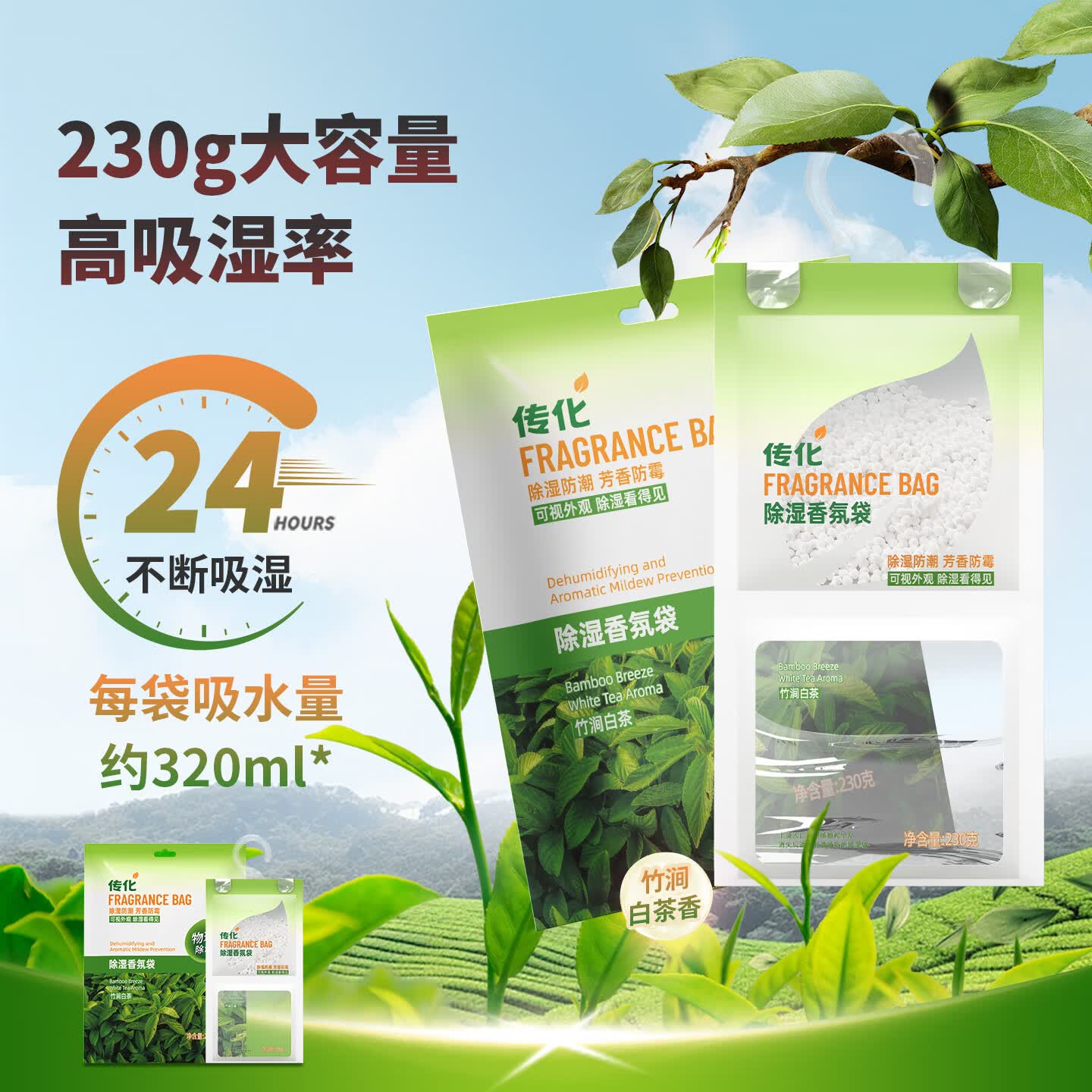 传化除湿袋干燥剂防潮防霉包防潮袋宿舍学生吸湿回南天衣柜神器 230g*6袋